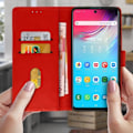 Miniatyrbillede 3 af 6: Samsung Galaxy A71 Cover Full Cover Kortholder Stand Funktion Rød Röd