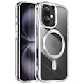 Miniatyrbillede 1 af 6: Coque MagSafe til iPhone 16 Plus Bagkrystal Farve Sølv Grå