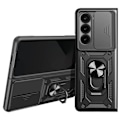 Miniatyrbillede 1 af 5: Taske til Samsung Z Fold 6 Ring Support Skydekamera Cover Sort Svart