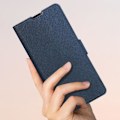 Miniatyrbild 4 av 6: Fodral för OnePlus 12 och 12R - AVIZAR - Slim Midnight Blue Design - Korthållare och videostöd Blå
