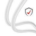 Miniatyrbild 4 av 5: USB-C till USB-C Kabel Design Flätad Anti-nod Swissten Vit Vit