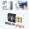 Miniatyrbild 4 av 5: USB WiFi-dongel 300 Mbps nätverksadapter LinQ Ultra-kompakt WPS-knapp Svart