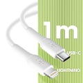 Miniatyrbild 4 av 6: USB C Strömadapter 20W Platt Format USB C till Lightning Kabel 1m Belkin Vit Vit