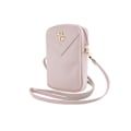 Miniatyrbillede 1 af 4: Tas til telefon - Guess - Zip Triangle 4G - Rosa - Økologisk læder - Justerbar strop Rosa