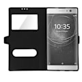 Miniatyrbillede 3 af 4: Housse Xperia XA2 - Sony - Coque Silicone Gel - Øko-læder - Dobbelt Vindue - Sort Svart