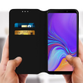 Pikkukuva 4 / 4: Galaxy A9 2018 Cover Flip Folio Case Lompakko Musta Jalusta Toiminto Musta
