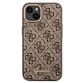 Miniatyrbild 1 av 5: Coque MagSafe för iPhone 13 Elegant Metallplatta Guess Brun kastanj