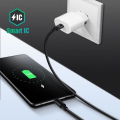 Miniatyrbillede 3 af 4: USB Type C Vægoplader - AVIZAR - 20W - Hurtig Opladning - Kompakt Design - Optimeret Sikkerhed Vit