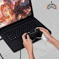 Miniatyrbillede 4 af 4: Gamepad - LinQ - PS4/PC - Kablet - Vibration - Sixaxis - Sort Hvid Svart vit