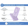 Miniatyrbild 2 av 4: Powerbank 5000mAh kompatibel MagSafe Induction 15W Violet Force Power