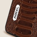 Pikkukuva 3 / 5: Kotelo - ABEEL - Samsung Galaxy Z Fold 5 - Hybridi aito nahka - ruskea käärmekuvio kastanj