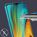Miniatyrbillede 3 af 4: Beskyttelsesglas til skærm i hærdet glas til Realme C3 - AKASHI - Skrå kanter - Sort Svart