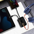 Miniatyrbillede 4 af 5: Powerbank 15000mAh USB-port 22,5W USB-C og Lightning-kabler LinQ LED-skærm Sort