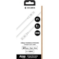 Miniatyrbillede 2 af 2: USB C / Lightning-kabel 3A 60W strømforsyning Opladning og synkronisering 2m BigBen tilsluttet hvid