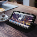 Miniatyrbild 3 av 4: iPhone 11-fodral - AVIZAR - Plånboksfodral - Ekoskinn Svart - Stödfunktion Svart