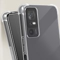 Miniatyrbillede 4 af 6: AVIZAR Semi-Stiv Case til TCL 40R 5G, 40 XE og 40 NxtPaper 5G med klart 9H hærdet glas Transparent
