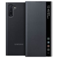 Miniatyrbild 2 av 4: Etui - Samsung - Galaxy Note 10 - Genomskinlig Flip - Helt skydd - Touch-funktion Svart