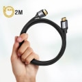 Miniatyrbillede 4 af 5: HDMI-kabel - Baseus - 4K - Nylonvævet - 2m - Plug and Play Svart