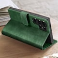 Miniatyrbillede 4 af 6: Etui til Samsung S24 Ultra - AVIZAR - Wallet Flip Video Support - Grøn - Syntetisk - Flap Grön