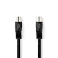Miniatyrbillede 2 af 3: Audio DIN-kabel - Nedis - CAGL20000BK10 - 1.00 m - Nikkelbelagt - Sort