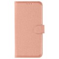 Pikkukuva 2 / 5: Kotelo Xiaomi Redmi 9C / 9C NFC / 10A lompakolle ja videotelineen samppanja vaaleanpunaiselle Rosa