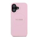 Pikkukuva 1 / 6: iPhone 16:n Takakotelo, jossa on Hienojakoinen Tekstuuri MagSafe Guess Vaaleanpunainen Rosa