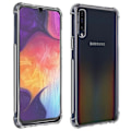 Pikkukuva 1 / 4: Suojauspaketti - AVIZAR - Galaxy A50 / A30s - Pehmeä kotelo - Karkaistu lasikalvo - Iskunkestävä Klar vit