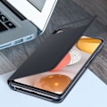 Pikkukuva 4 / 4: Kotelo - Samsung - Galaxy A42 5G - Kosketusikkuna - Lompakko Teline - Musta Svart