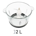 Miniatyrbillede 4 af 5: Hacher Électrique 800W Polyvalent 2L Sokany Noir Gennemsigtig