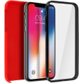 Pikkukuva 1 / 4: Suojakuori - Apple - iPhone X / XS - Silikoni - Polykarbonaatti - Punainen Röd