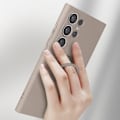 Miniatyrbild 3 av 6: Fodral till Samsung Galaxy S24 Ultra - AVIZAR - Flexibelt silikon - Ringstöd - Grå Grå