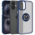Miniatyrbild 1 av 5: Fodral för iPhone 16 Plus AVIZAR - Metal Ring Video Support - Midnight Blue Blå