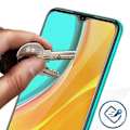Miniatyrbillede 3 af 4: Skærmbeskyttelsesfilm - Xiaomi - Redmi 9 - 9H hærdet glas - Stødsikker - Gennemsigtig hvid Klar vit