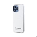 Miniatyrbillede 3 af 6: Coque til iPhone 15 Pro Max Hotel RSG Tekstureret Grained Elegant Karl Lagerfeld Sølv Grå