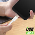 Miniatyrbillede 3 af 5: USB til USB-C-kabel 18W nylonflettet 3m Charge and Sync Belkin hvid