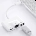 Pikkukuva 3 / 6: USB-C - Ethernet / USB / USB-C -sovitin Compact Plug and Play White