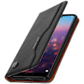 Miniatyrbild 2 av 4: Huawei P20 Pro Folio Fodral Läder Flip Cover Korthållare Stativ Funktion - Svart Svart
