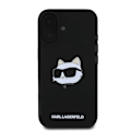 Pikkukuva 2 / 4: Karl Lagerfeld nestemäinen silikoni Choupette Head Case iphone 16 6,1" mustalle - KLHMP16SSCHPPLK Svart