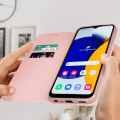 Pikkukuva 3 / 5: Galaxy A03 Core Wallet Case Video Support Function samppanjanpunainen Rose guld