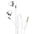Miniatyrbillede 1 af 6: Kablede hovedtelefoner - LINQ - 3,5 mm jackstik - Integreret mikrofon - Håndfrit sæt - In-ear Vit