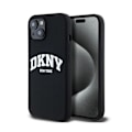 Miniatyrbillede 1 af 6: DKNY Liquid Silicone White Logo Print MagSafe - Etui til iPhone 15 Plus / 14 Plus (sort)