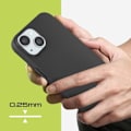Pikkukuva 3 / 6: Suojakuori iPhone 15 Plus Silicone Ultra-ohut 0,25 mm mattapintainen Moxie Black Svart