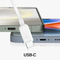 Miniatyrbild 4 av 6: USB C Hörlurar Mikrofonknappar Hands-Free Kit Silikon Platt 1,2 m Belkin Vit Vit