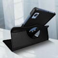 Miniatyrbild 3 av 5: Hölster - Realme - Pad Mini - 360° roterande - Heltäckande skydd - Chic design i konstläder Svart
