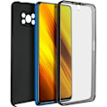Miniatyrbild 1 av 4: Coque - Xiaomi - Poco X3 - Hård Bakskydd - Mjuk Framskydd - Svart Svart