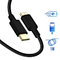 Miniatyrbillede 2 af 5: iPhone 16 / 15 USB-C til USB-C 20W 1 meter Mayaxess Sort Svart