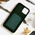 Pikkukuva 4 / 5: iPhone 12 ja 12 Pro Case Pehmeä silikonikorttipidike Forcell Green Grön