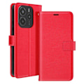 Miniatyrbillede 1 af 5: Etui til Xiaomi Redmi Note 14 4G Tegnebog med Håndledsrem Mayaxess Rød Röd