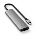 Miniatyrbillede 1 af 6: Hub USB-C Slim Multiport 7-i-1 Ethernet 1Gbit Power Delivery 100W Satechi Grå