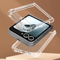 Pikkukuva 3 / 5: Suojakuori Samsung Galaxy Z Flip 6:lle - AVIZAR - Iskunkestävät joustavat vahvistetut kulmat - Läpinäkyvä Transparent